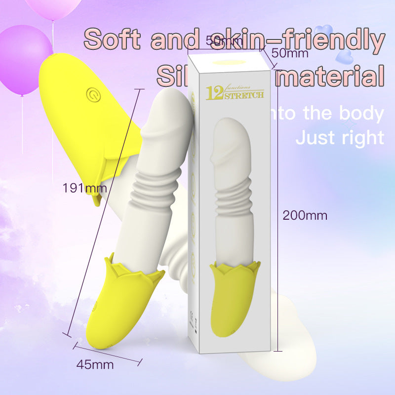 Clitoral Stimulators Telescopic Banana Dildo Vibrator for Women