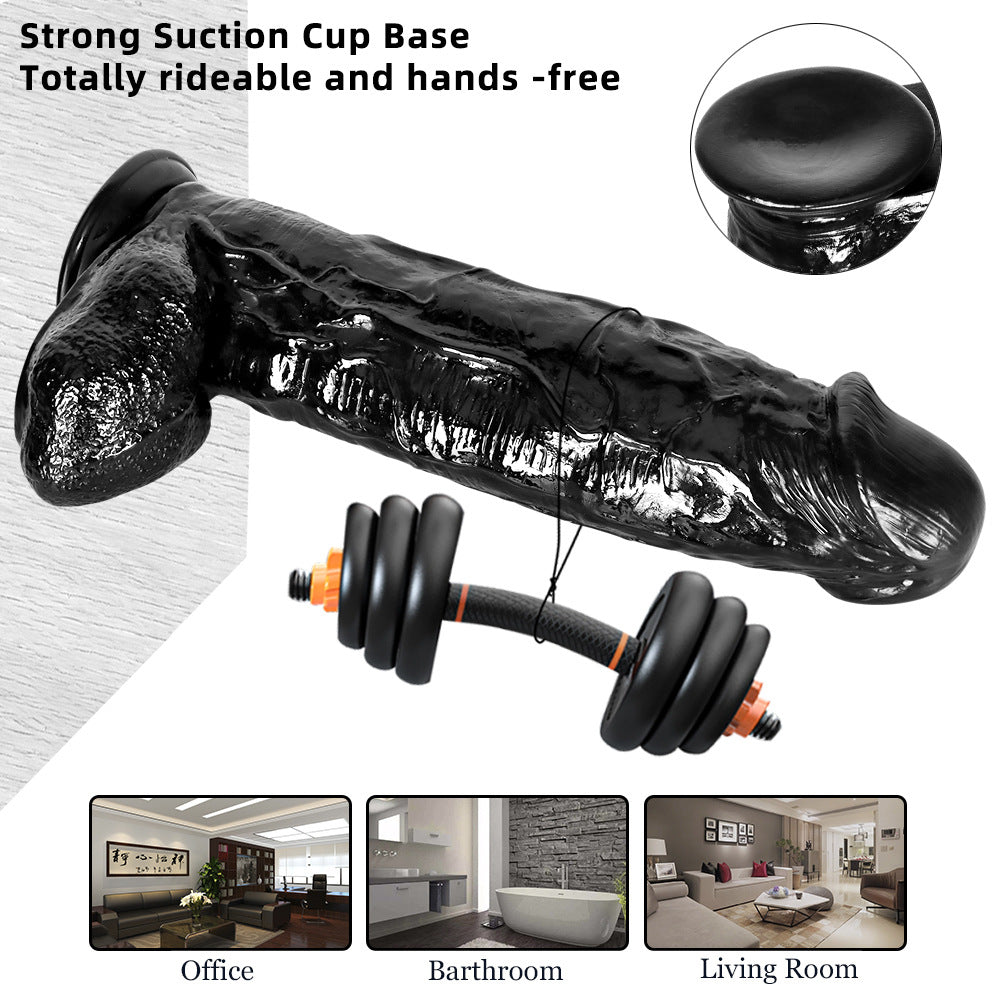 18 Inch Super Thick Big Black Dildo