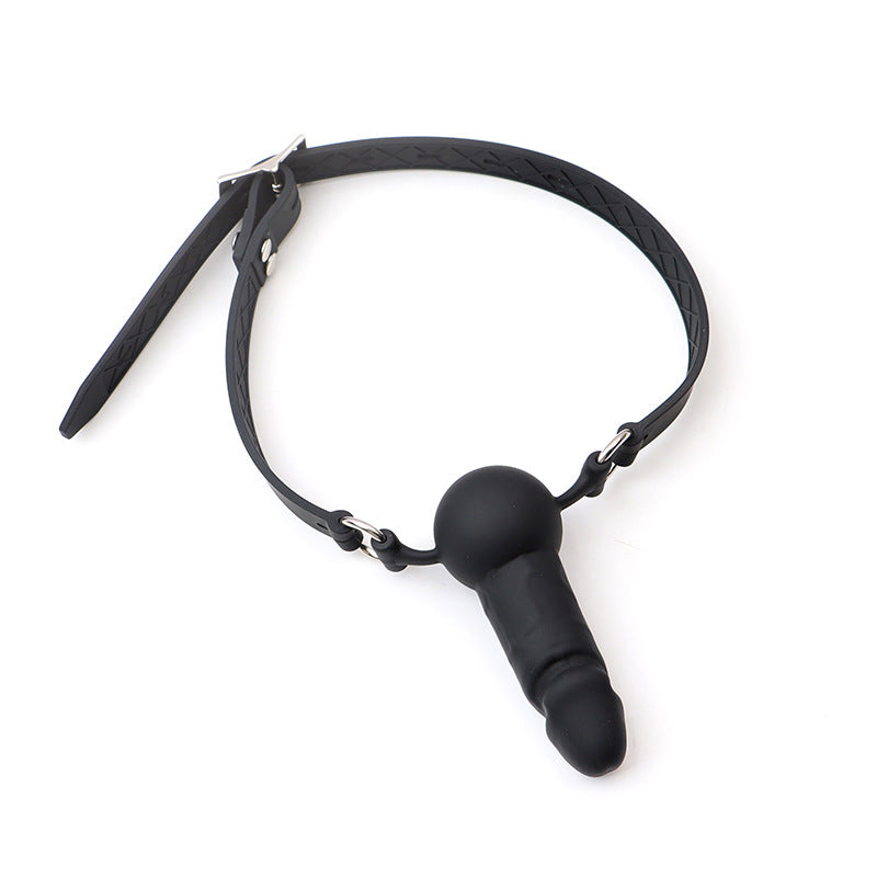 Silicone Open Mouth Bondage Ball Dildo Gag
