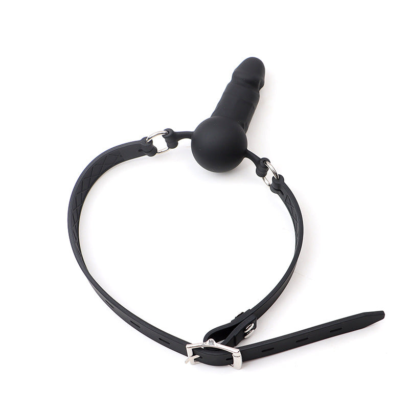 Silicone Open Mouth Bondage Ball Dildo Gag
