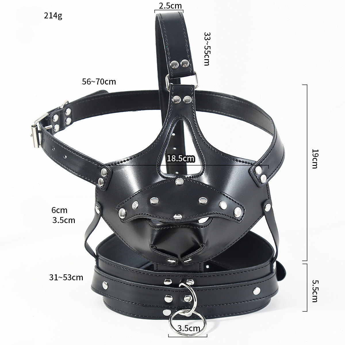 Open Mouth Gag Bondage BDSM Dildo Mask