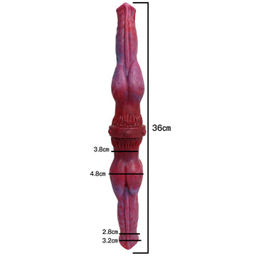 Red Animal Horse Double Knot Dildo