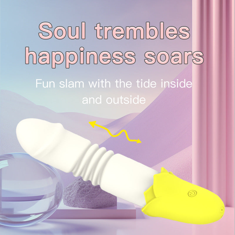 Clitoral Stimulators Telescopic Banana Dildo Vibrator for Women