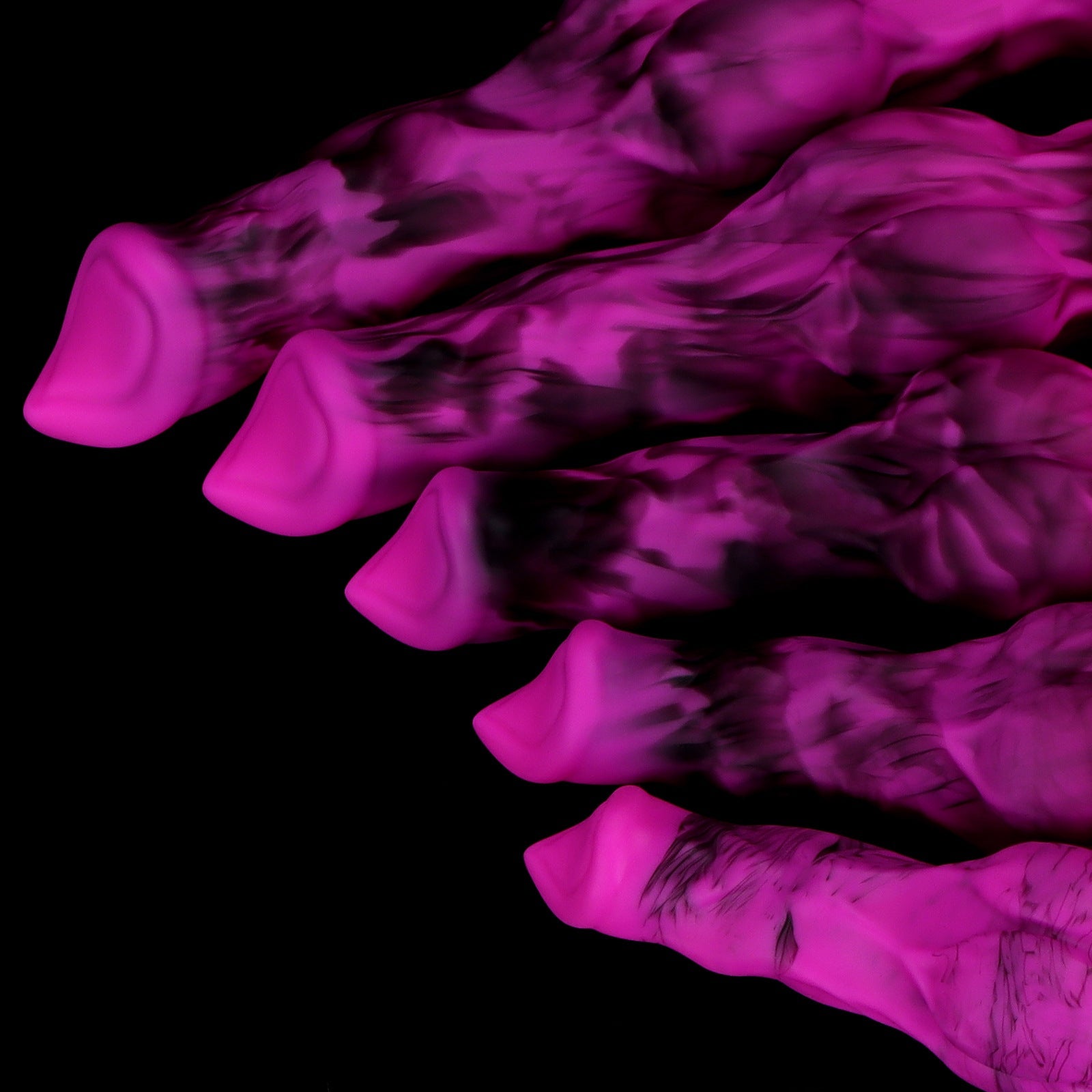 Purple Soft Wolf Silicone Knot Dildo
