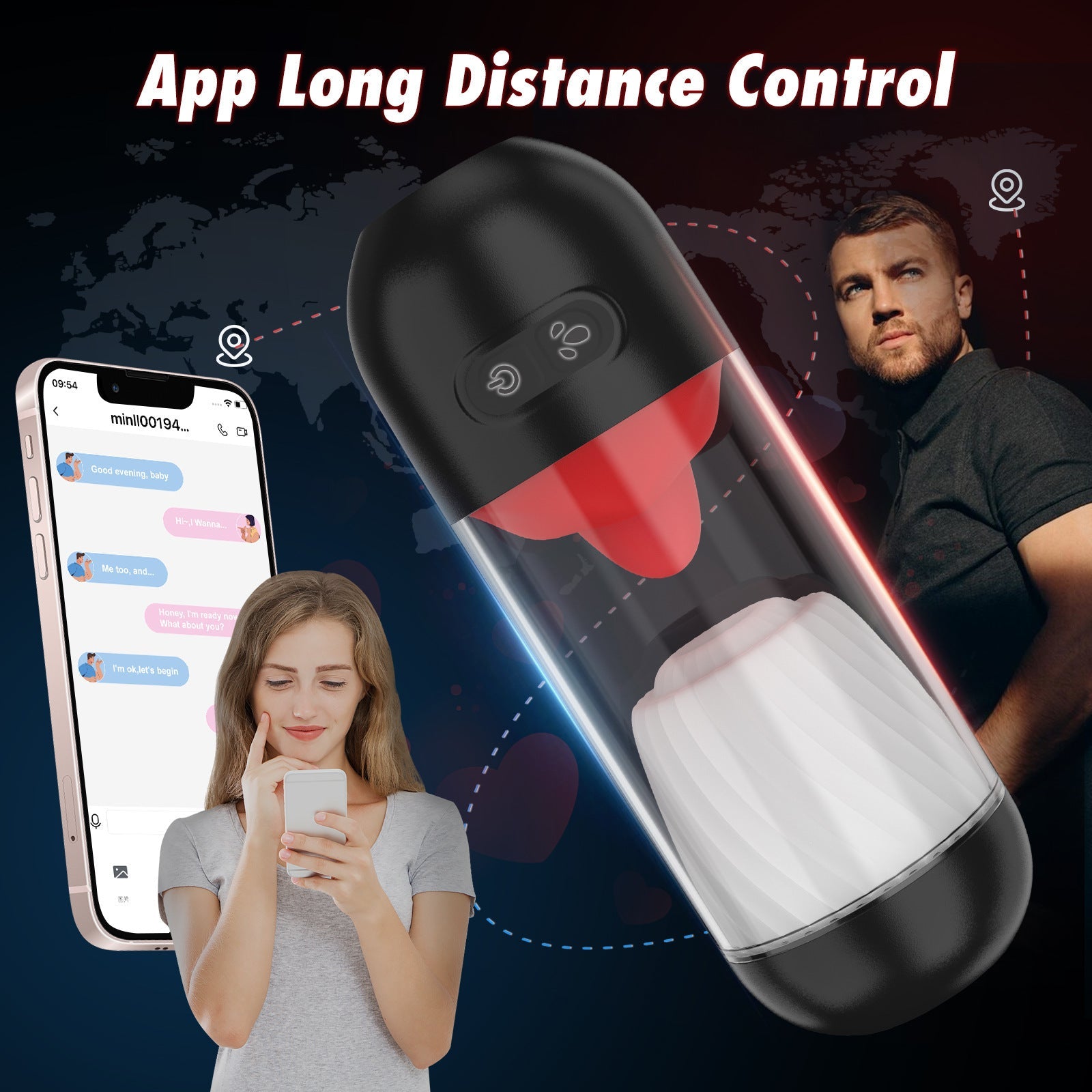 Couples Interact APP Controlled Blowjob Machine