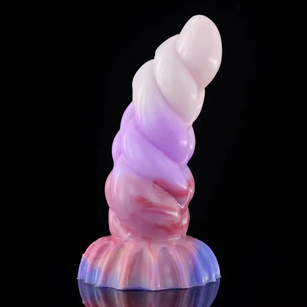 6.69 Inch Unicorn Rainbow Anal Dildo