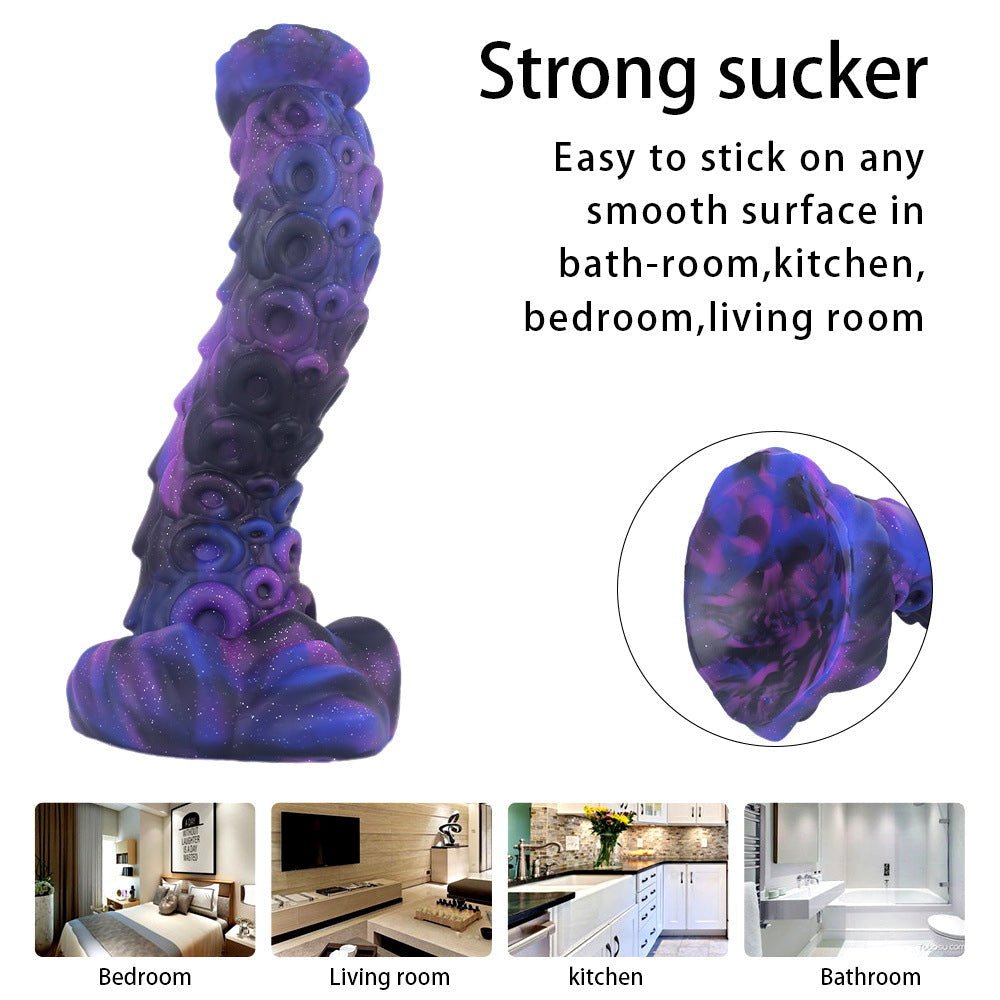 Alien Mixed Color Dragon Silicone Dildo