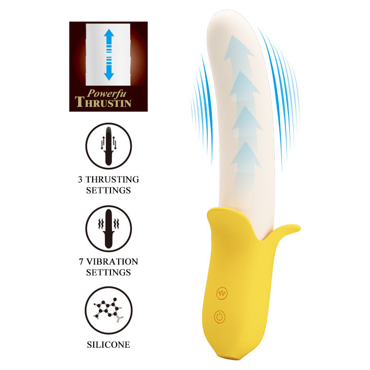 Retractable G spot Discreet Banana Dildo Vibrator