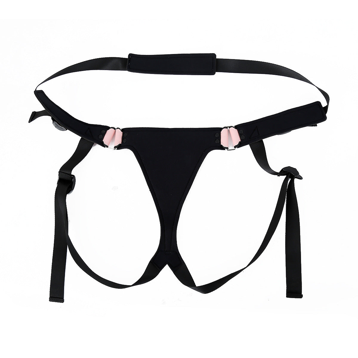 Pink Leather Plus Size Strap On Harness