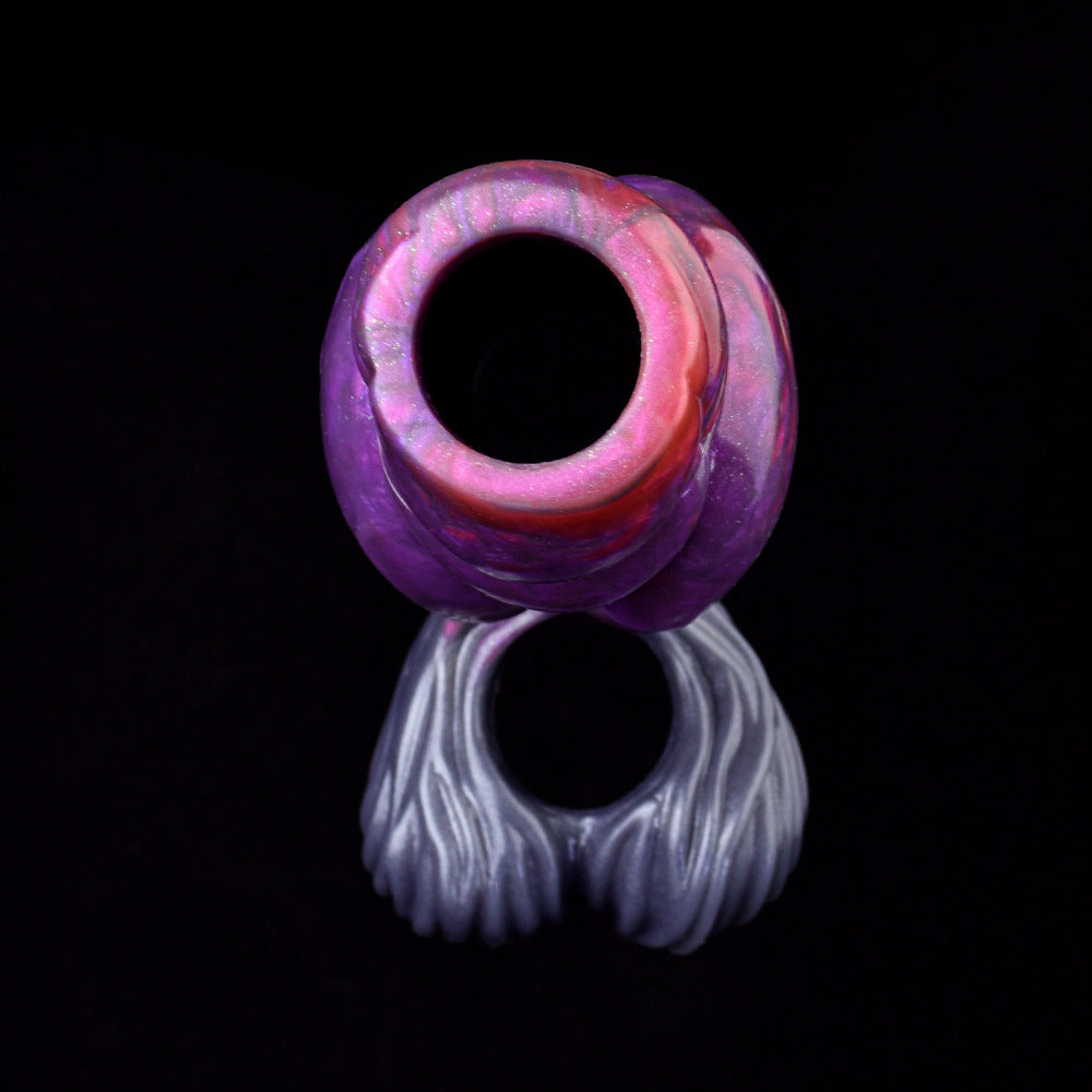 Purple Monster Knot Silicone Penis Sleeve