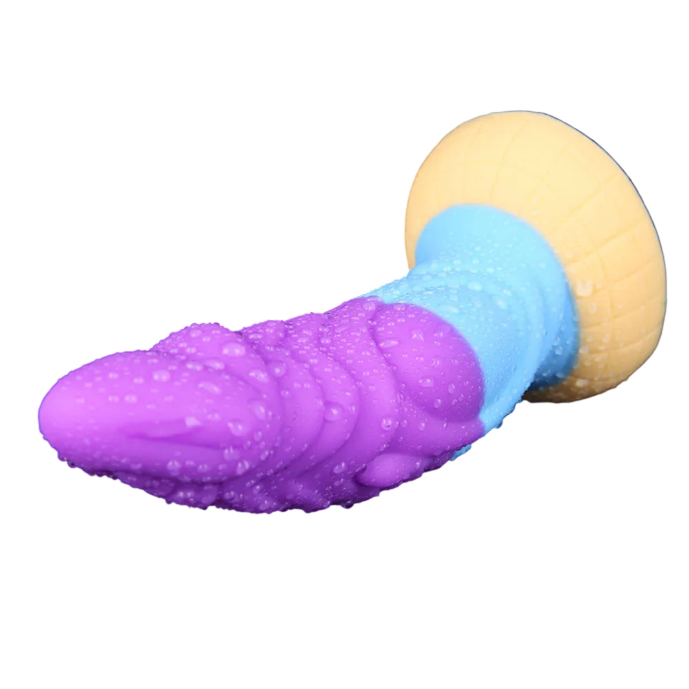 Colored Curved Fantasy Dragon Anal Dildo