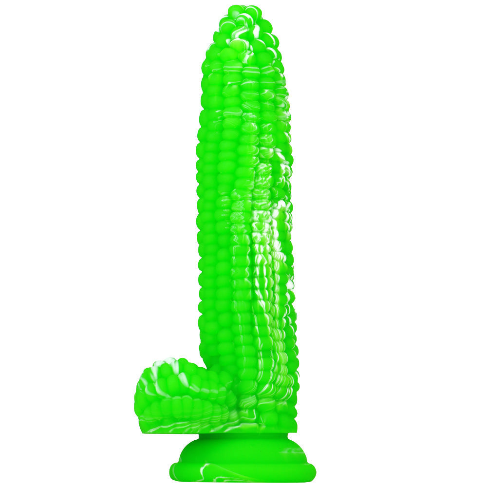 8 inch Liquid Silicone Colorful Corn Dildo