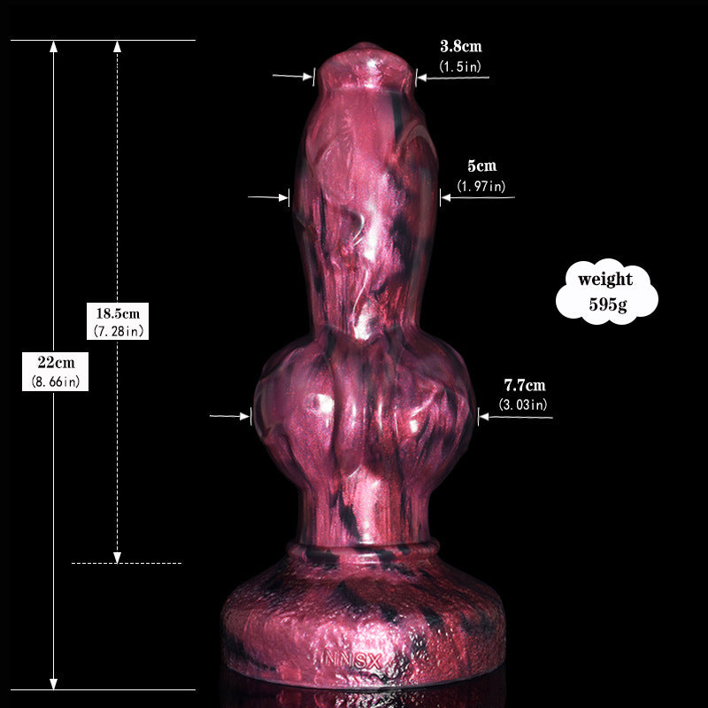 8 Inch Silicone Dog Cock Strap On Dildo
