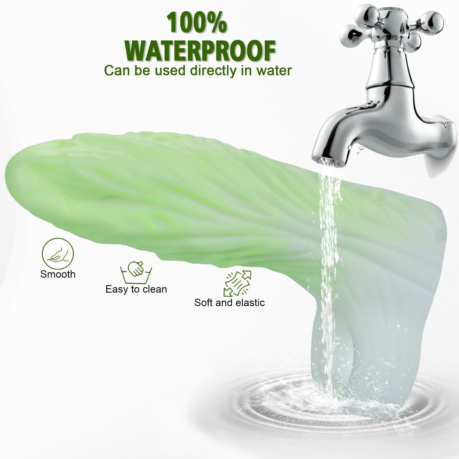 Cabbage Soft Silicone Men's Cock Sleeve