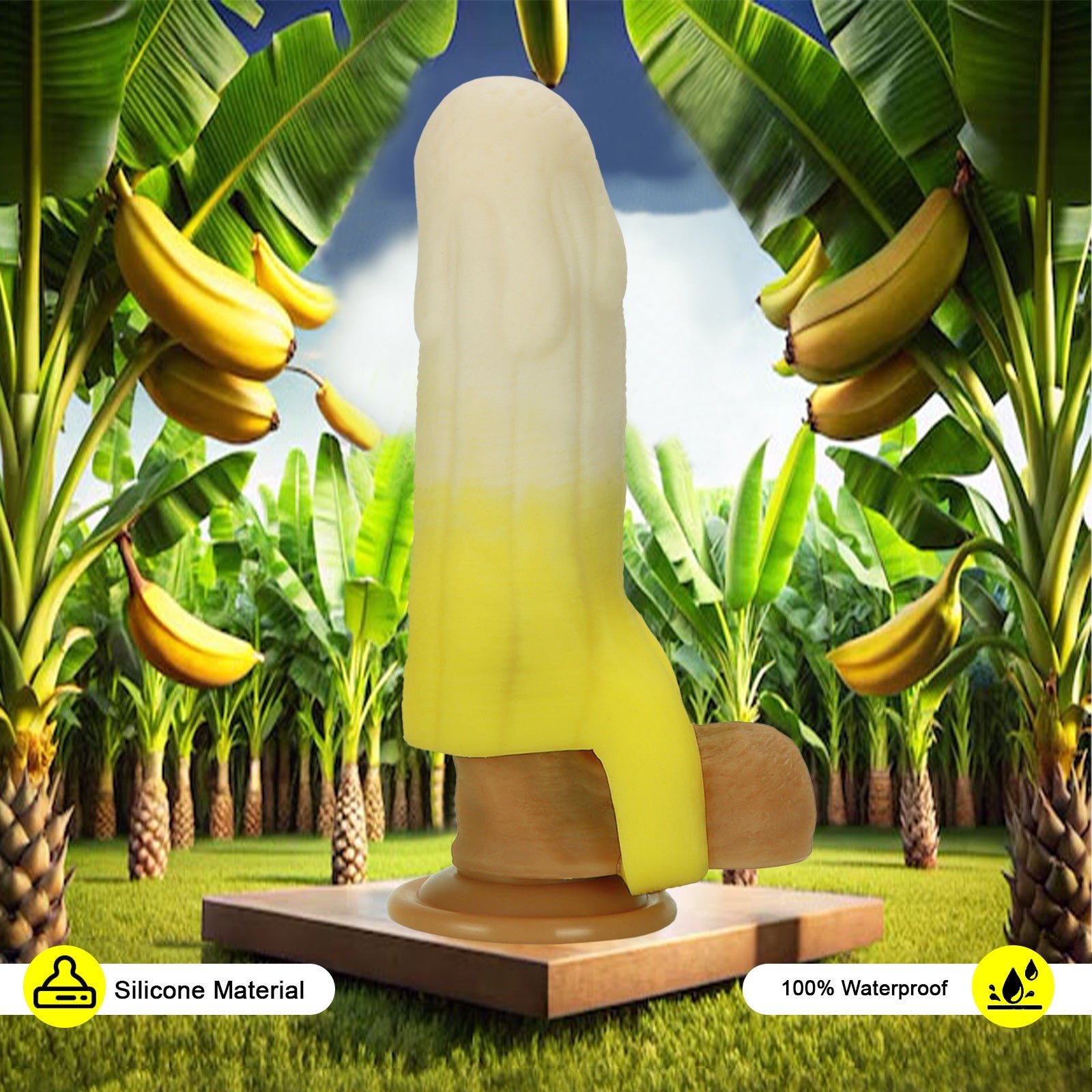 Banana Cock Dildo Silicone Penis Sleeve for Men
