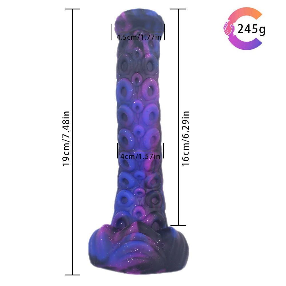Alien Mixed Color Dragon Silicone Dildo