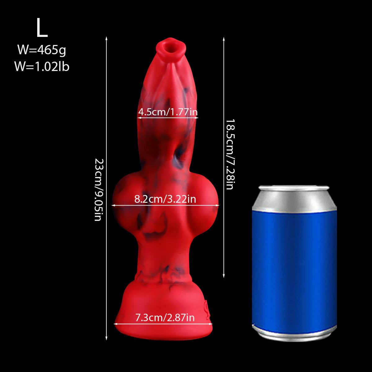 Red Soft Multi-Size Fantasy Dog Dildo