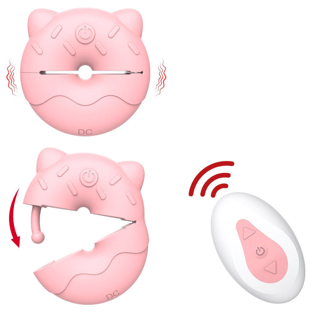 Hello Kitty Pink Nipple Clamp Vibrator Sex Toy