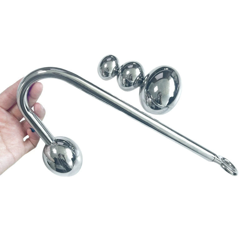 Large Detachable Stainless Steel Anal Hook 4 Balls