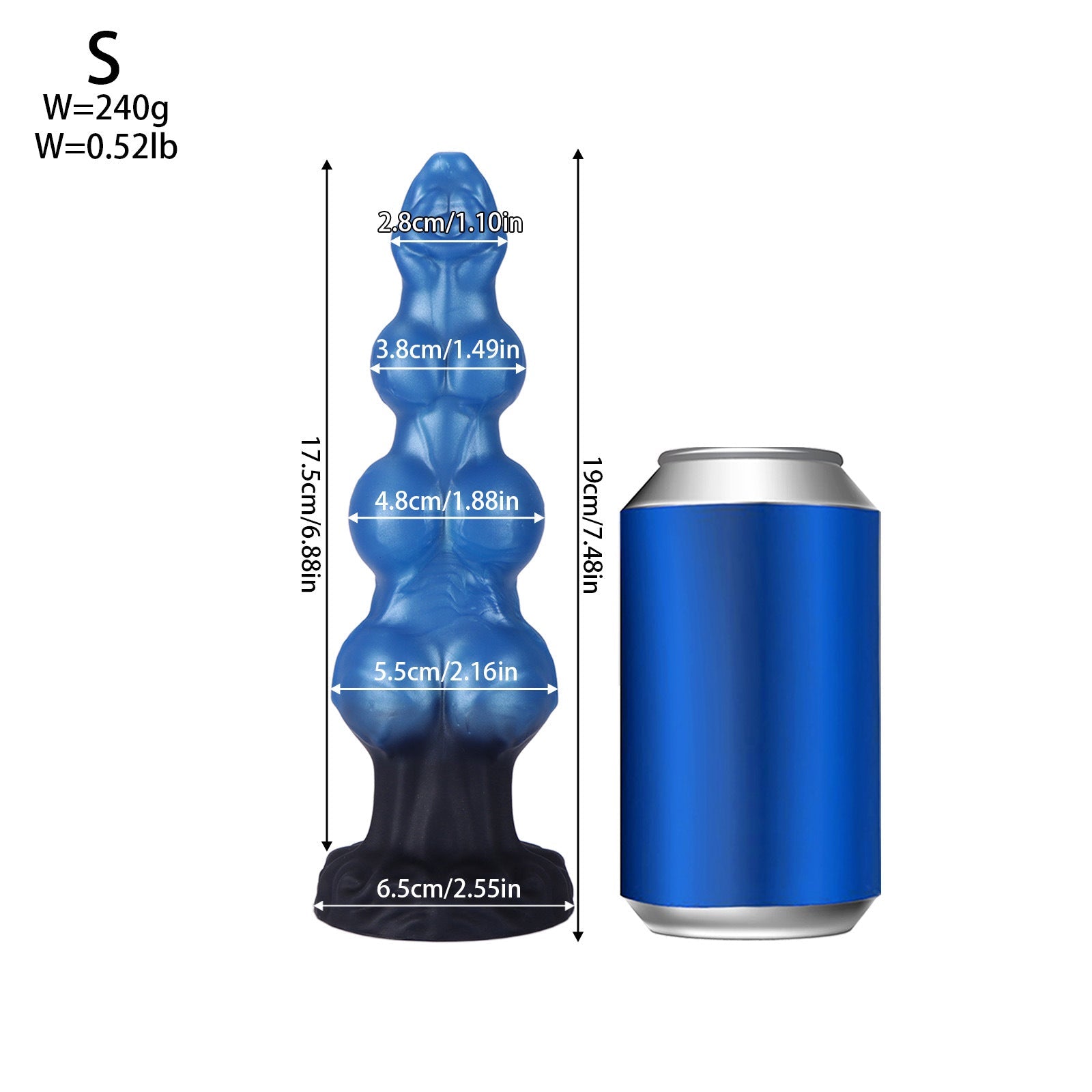 3 Knot Fantasy Silicone Dog Dildo