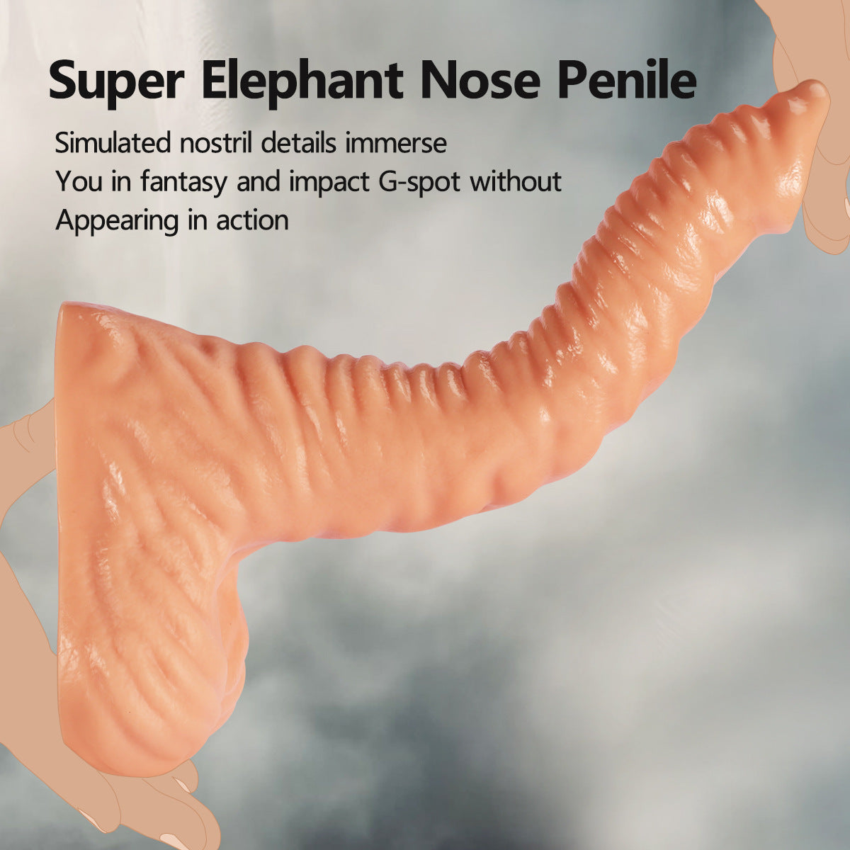 Flesh Wrinkled Animal Elephant Trunk Dildo
