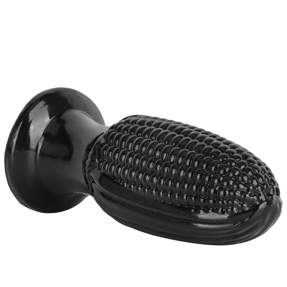 Black PVC Corn Cob Butt Plug Dildo