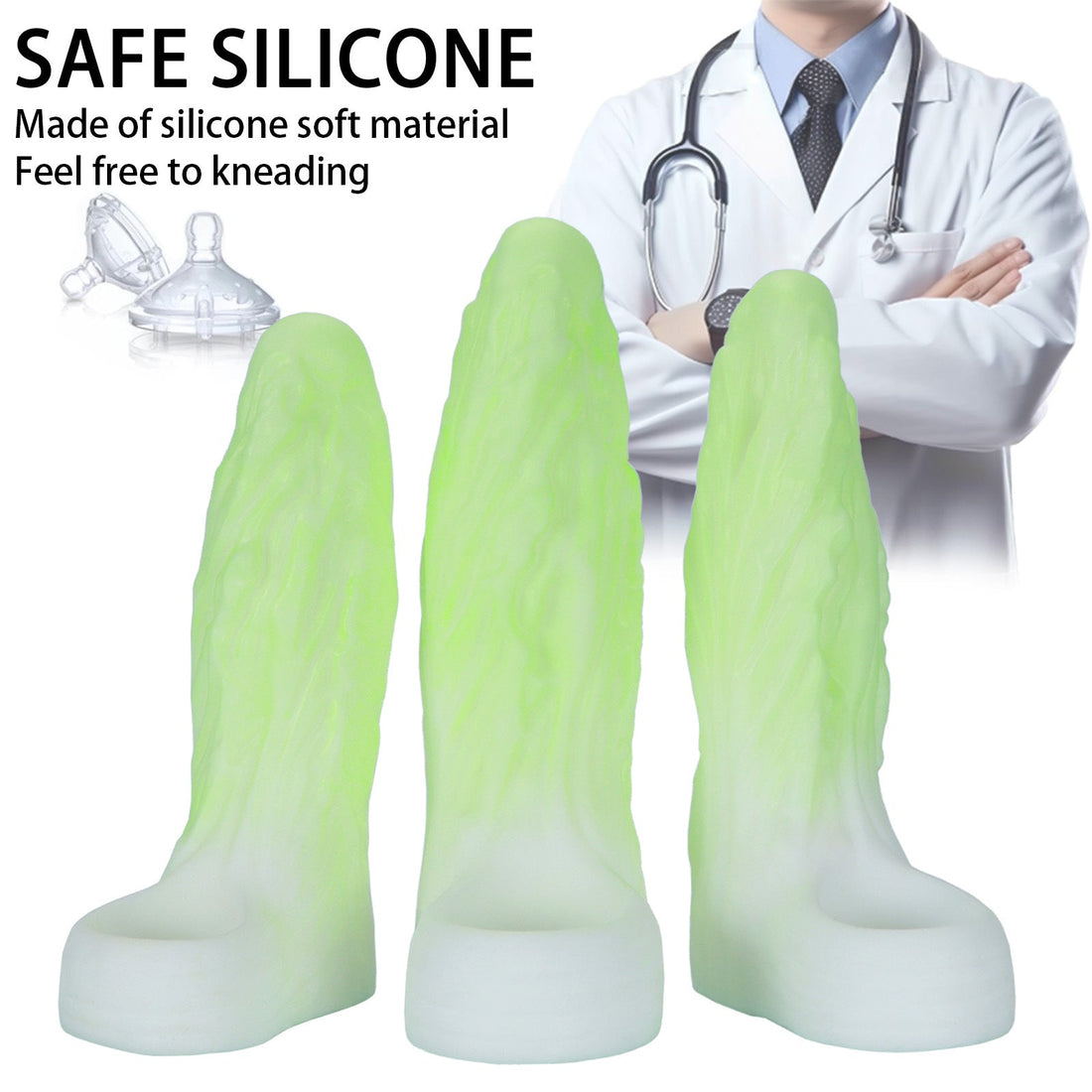 Cabbage Soft Silicone Men's Cock Sleeve