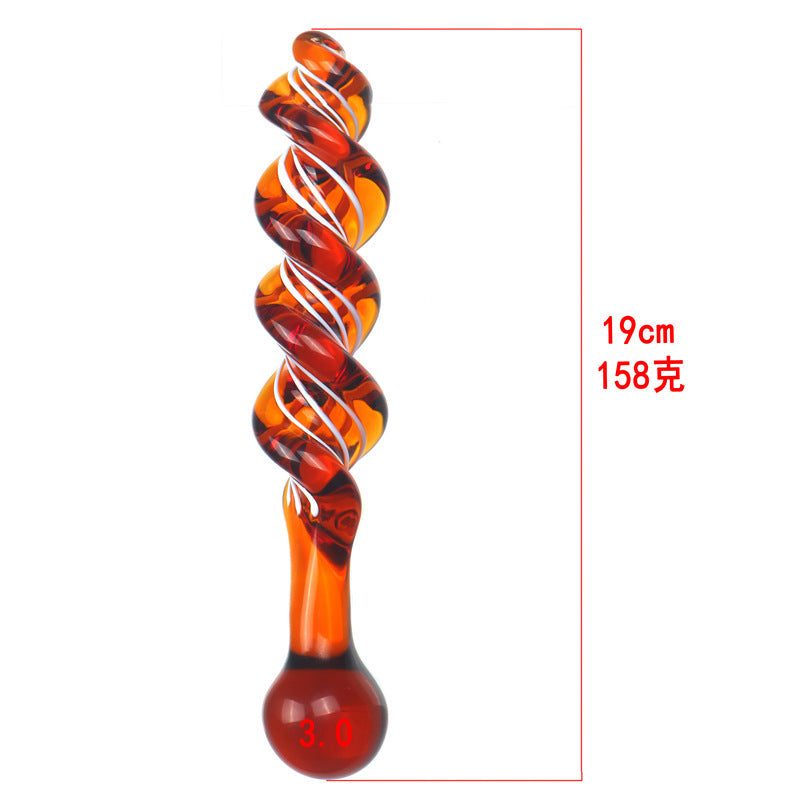 Spiral Butt Plug Glass Dildo