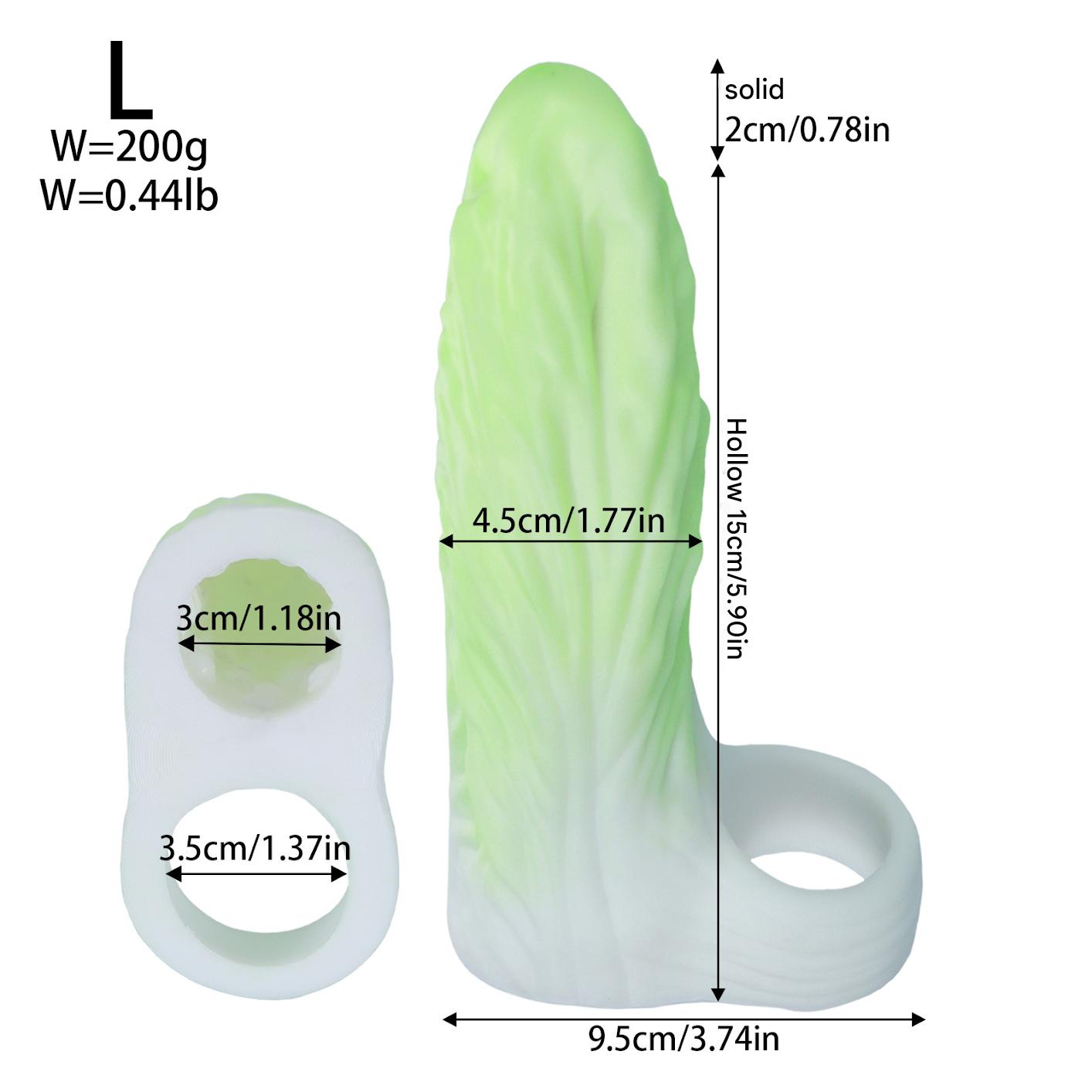 Cabbage Soft Silicone Men's Cock Sleeve