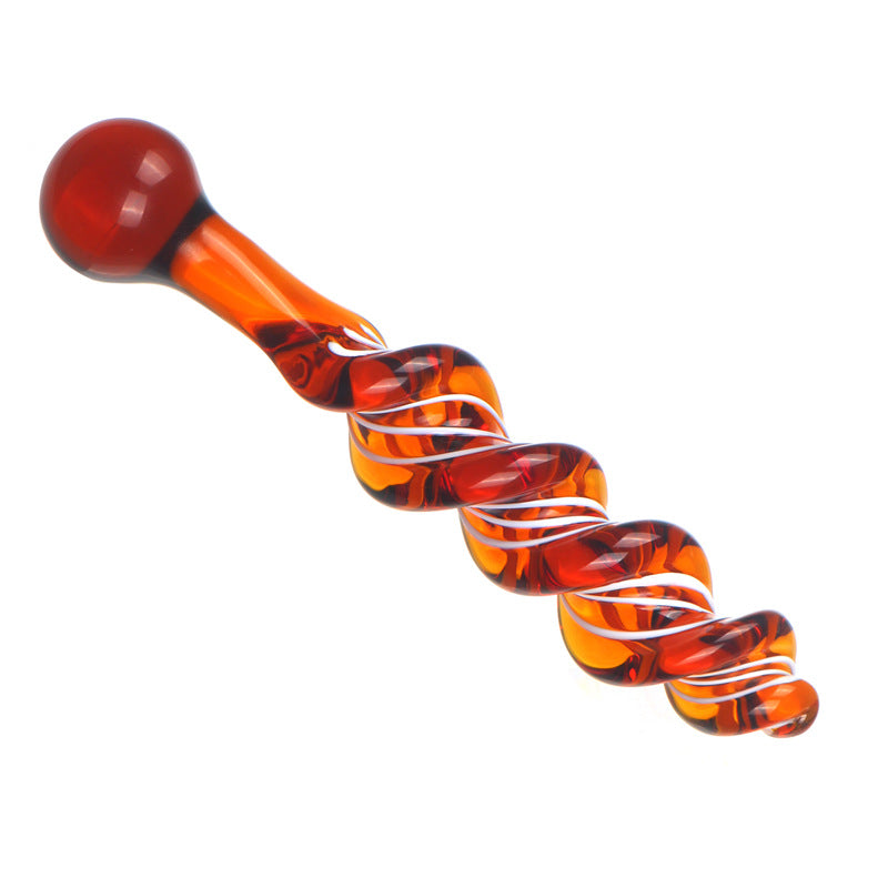 8 Inch Spiral Anal Glass Dildo