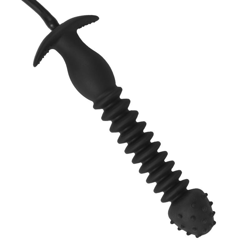 Black Huge Silicone Inflatable Butt Plug