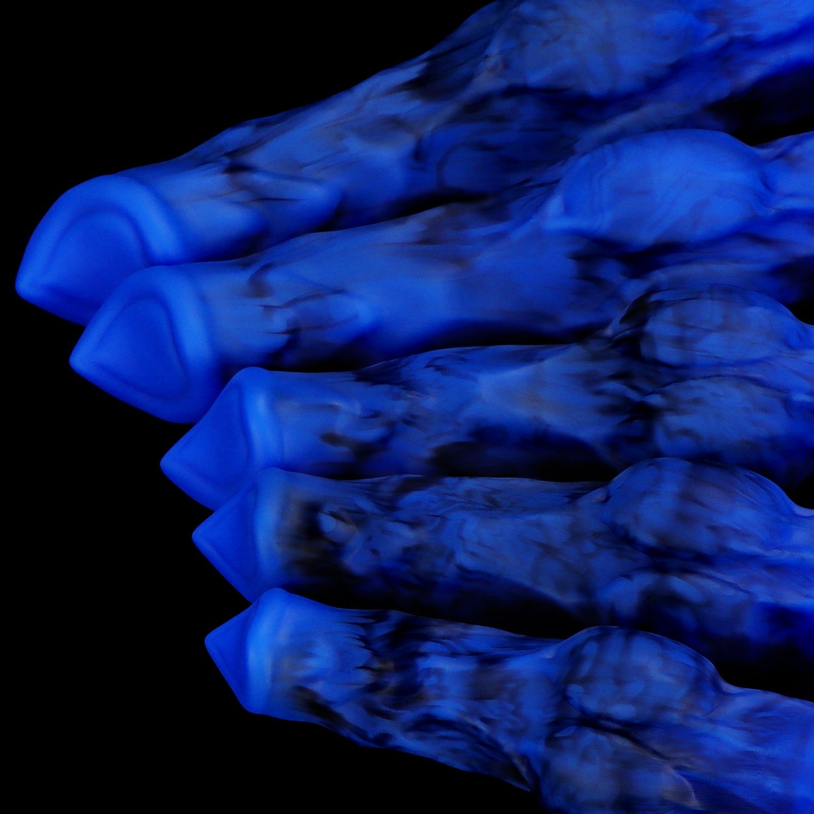 Blue Fantasy Silicone Wolf Knot Dildo