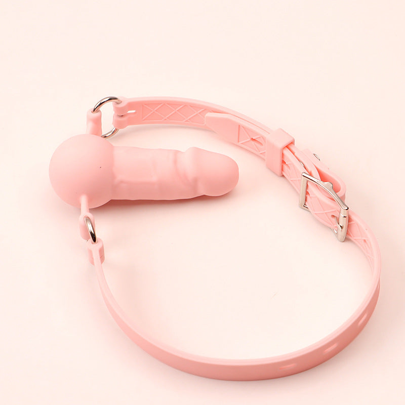 Silicone Open Mouth Bondage Ball Dildo Gag