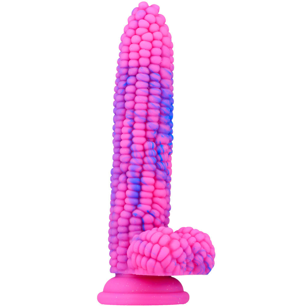 8 inch Liquid Silicone Colorful Corn Dildo
