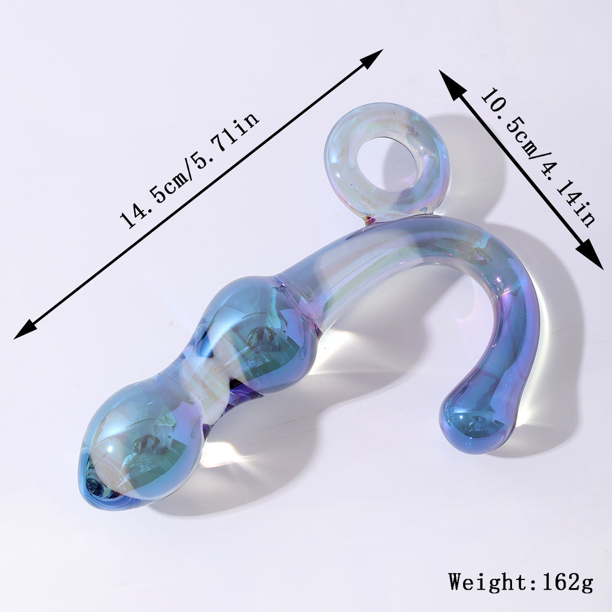 5 Inch Colorful Beaded Glass Dildo
