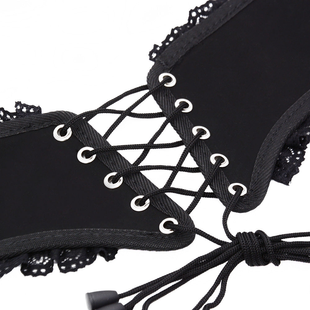 Lace Flower Black Plus Size Strap Ons