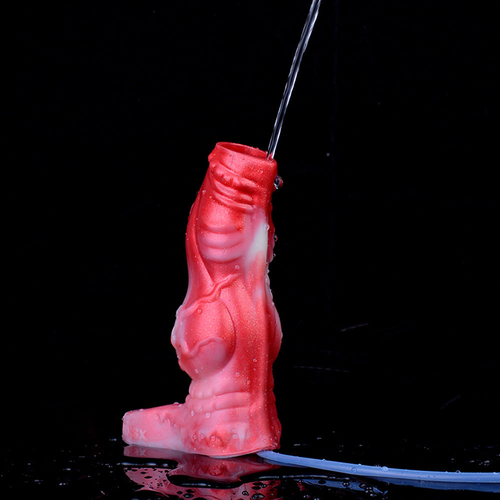 Silicone Squirting Internal Ribbed Penis Sleeve