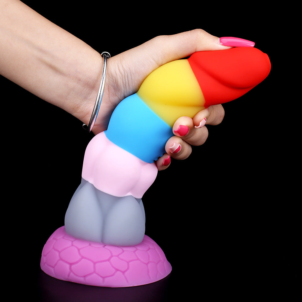 Rainbow Unicorn Soft Silicone Dildo