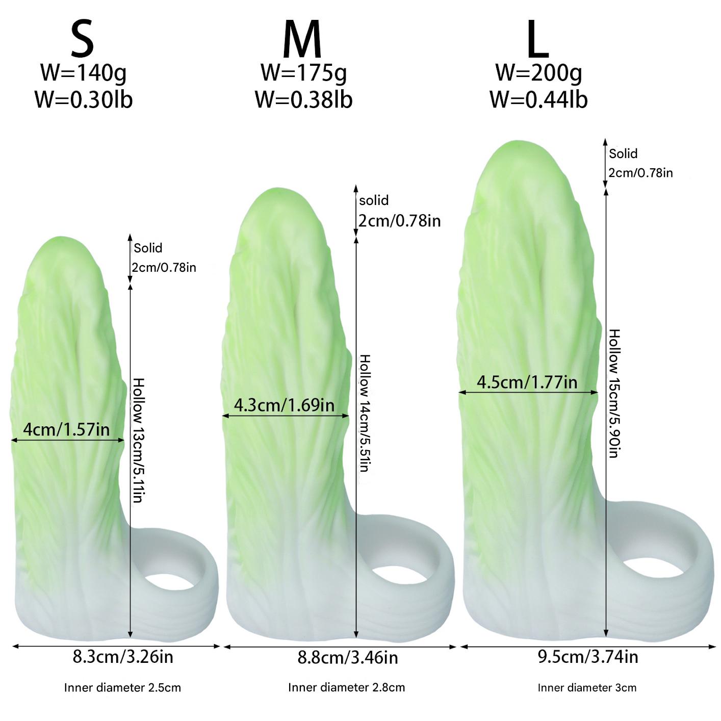 Cabbage Soft Silicone Men's Cock Sleeve