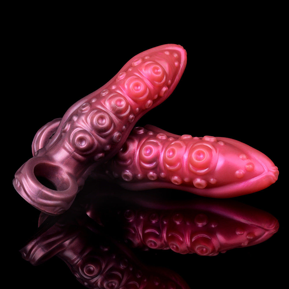 Pink Monster Tentacle Hollow Dildo Penis Sleeve