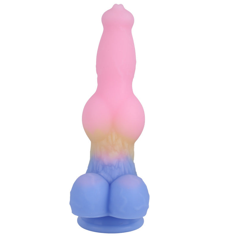 9 Inch Silicone Colored Dog Dildo