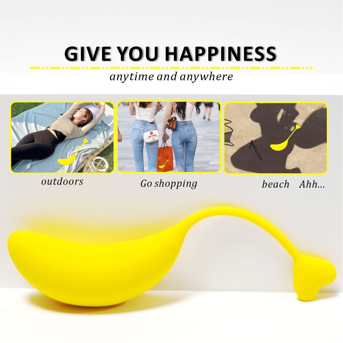 Remote Control Interactive Banana Vibrator Egg
