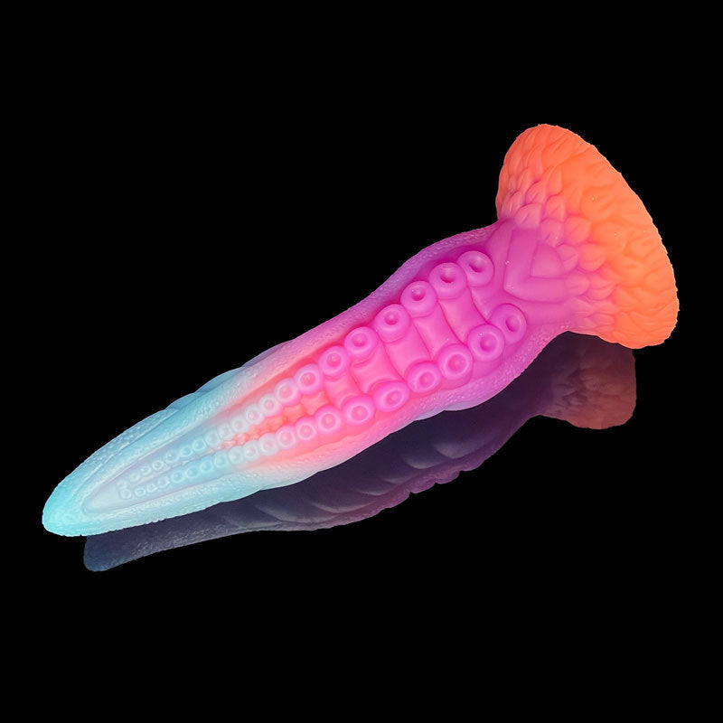 9 Inch Glowing Silicone Fantasy Tentacle Dildo