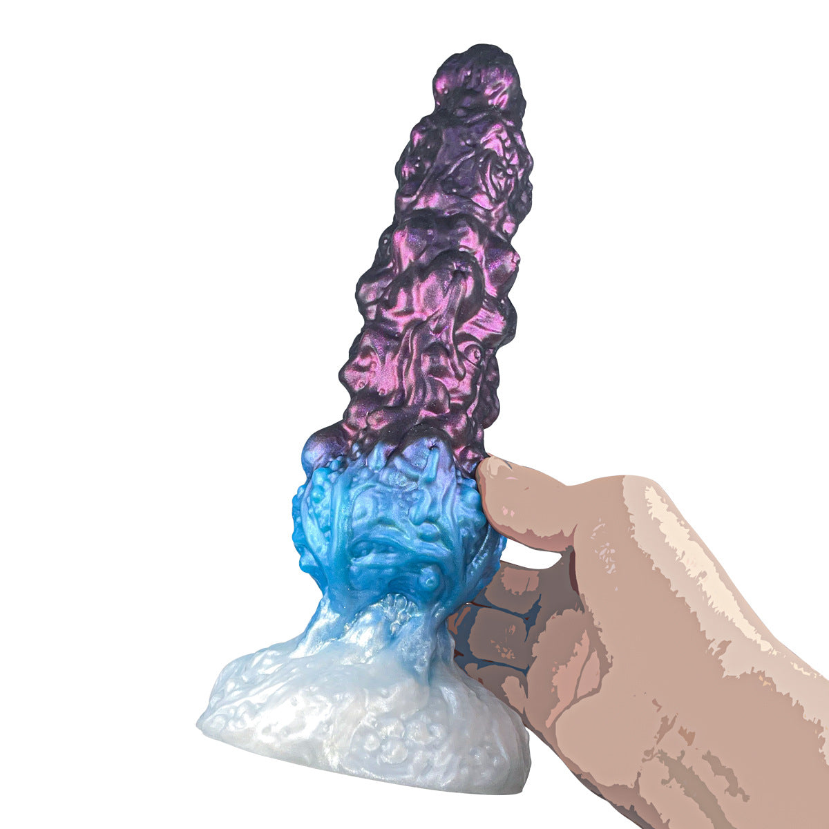 9 Inch Purple Blue Monster Dildo