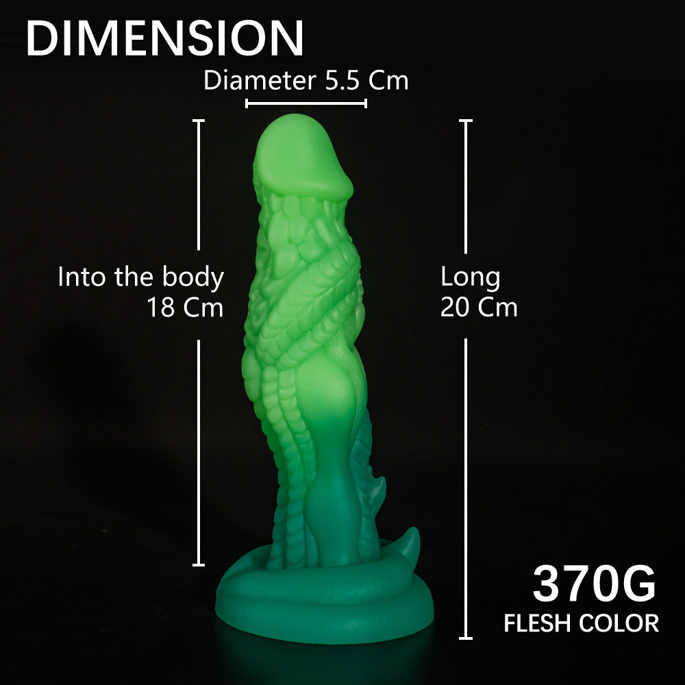 7 Inch Green Simulation Silicone Dragon Dildo