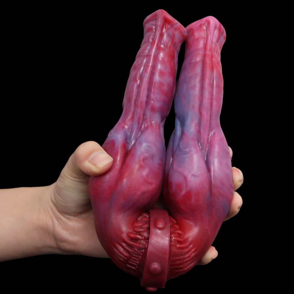 Red Animal Horse Double Knot Dildo