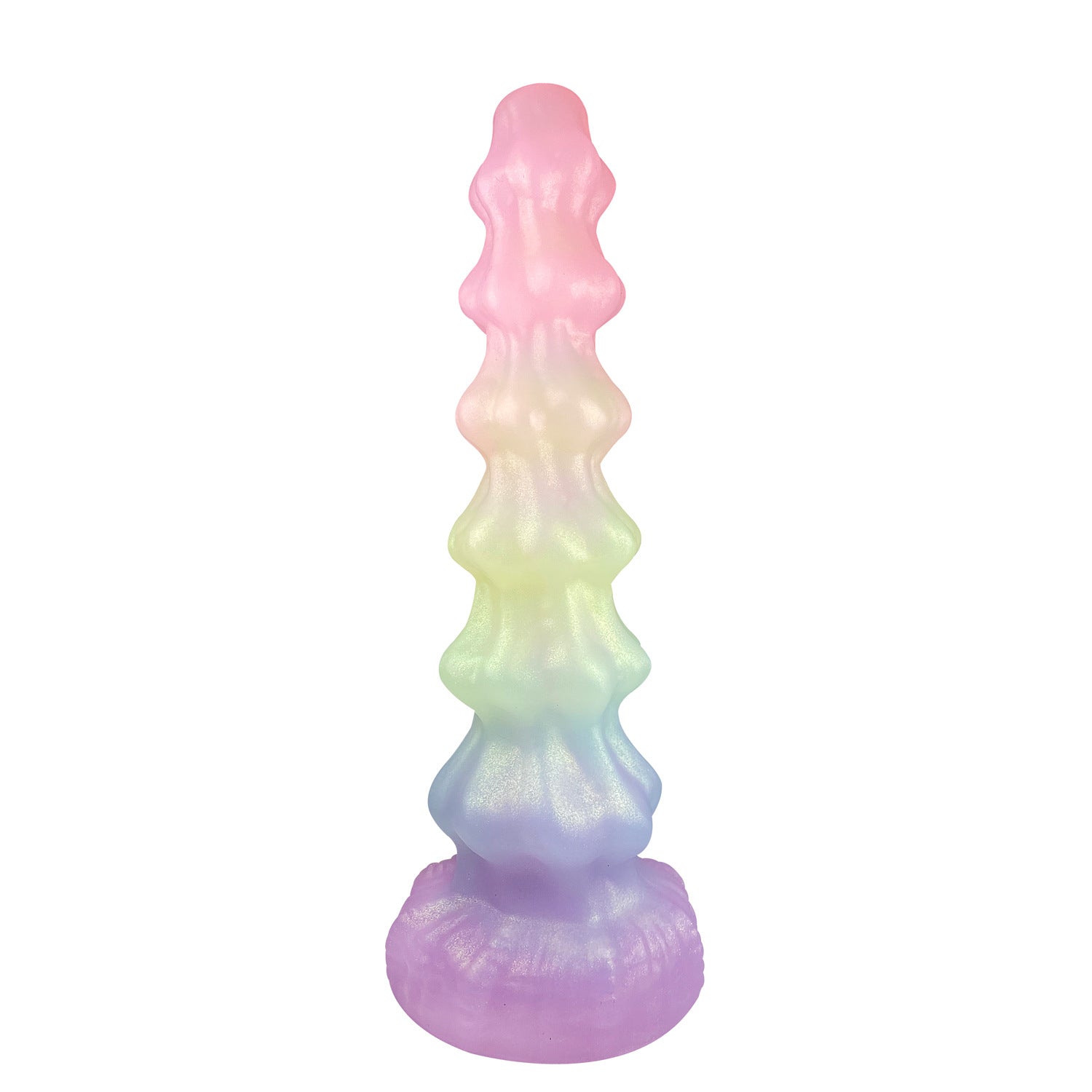10 Inch Rainbow Sucker Giant Knot Dildo
