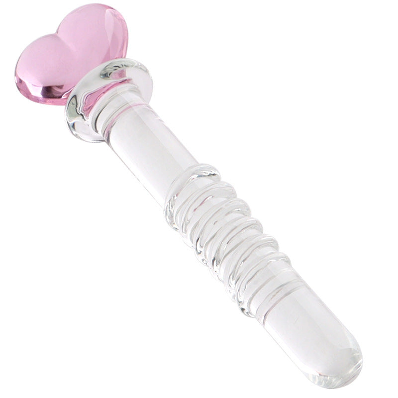 Transparent Smooth Poker Color Glass Dildo