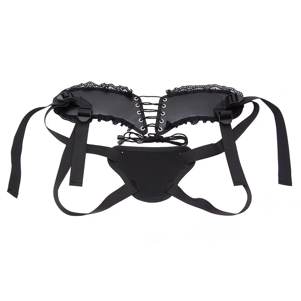 Lace Flower Black Plus Size Strap Ons