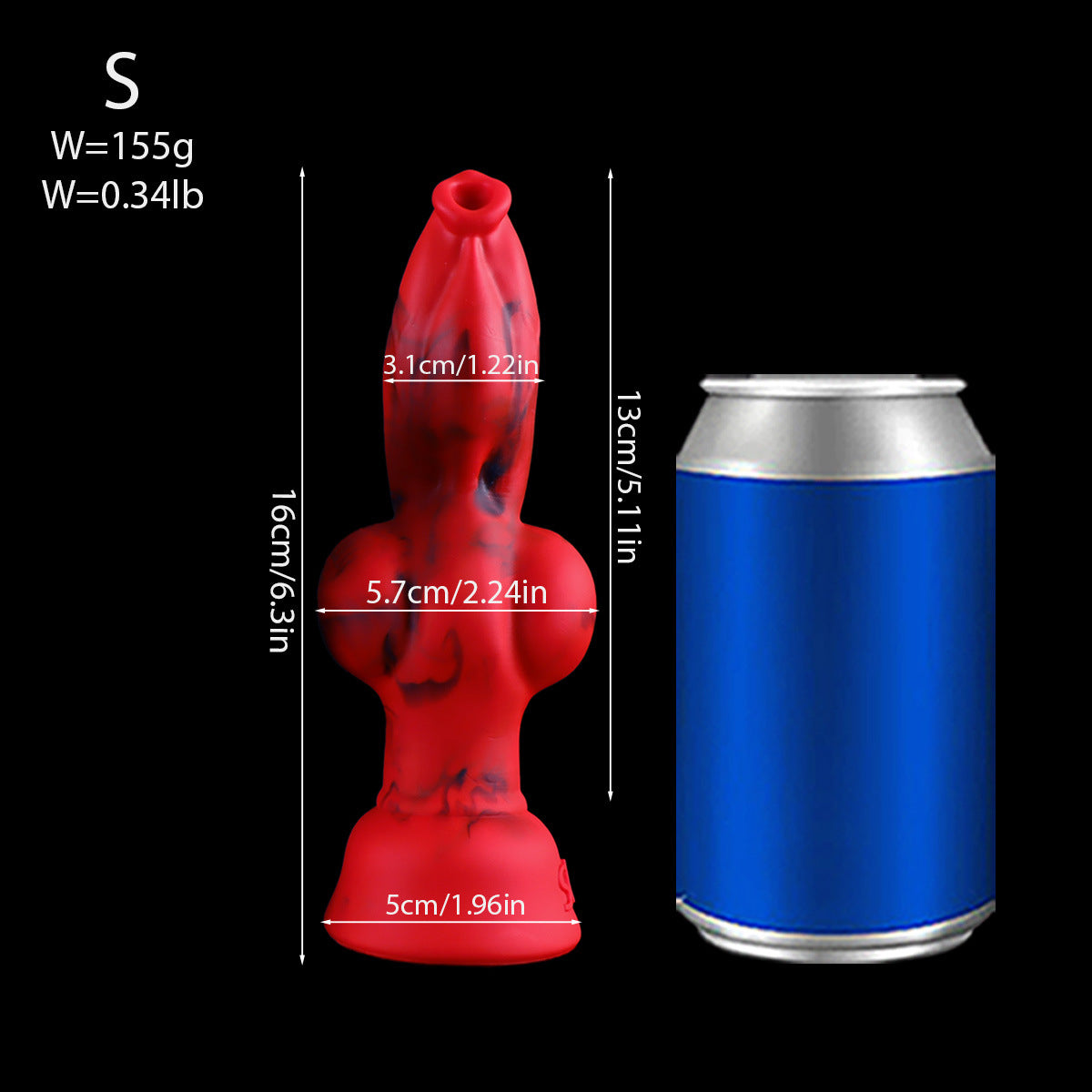 Red Soft Multi-Size Fantasy Dog Dildo